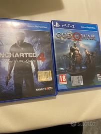 Giochi ps4 God of war e Uncharted 4