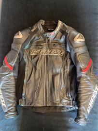 Giacca moto Dainese pelle tg 56 protezioni