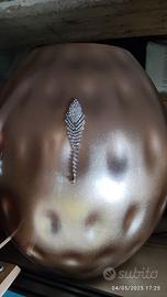 Coppia vasi in cristallo italiano colore oro