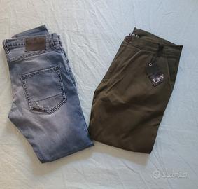 2 pantaloni/jeans uomo sisley/Made in Italy