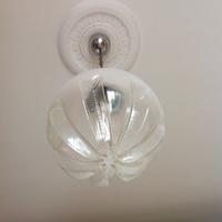 Lampadario modernariato in vetro