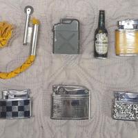 collezione di 7 accendini vintage a benzina