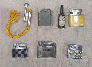 collezione di 7 accendini vintage a benzina