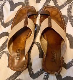 Sandali infradito uomo in cuoio Dolce & Gabbana