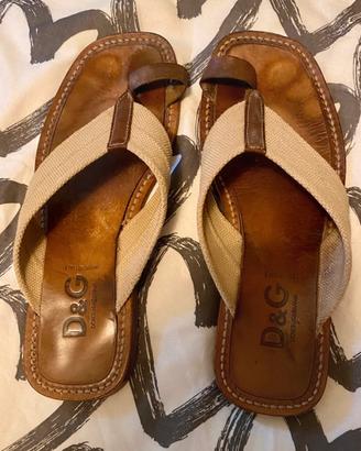 Sandali infradito uomo in cuoio Dolce & Gabbana