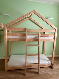 Letto a castello 70x160 cm+ 2 materassi