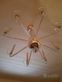 lampadario in vetro di Murano 