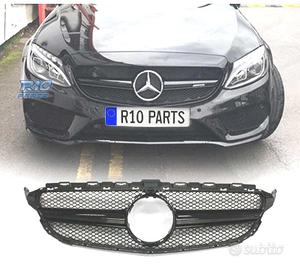 GRIGLIA PER MERCEDES W205 14-18 LOOK AMG C63 NERO 