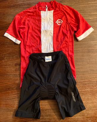 Maglia e pantaloncini bici bambino