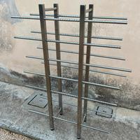 Scarpiera artigianale in acciaio inox pezzo unico