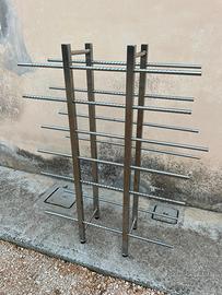 Scarpiera artigianale in acciaio inox pezzo unico