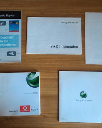 MANUALI E CD SONY ERICSSON T610