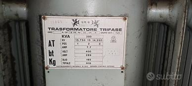 Interruttori Terasaki e trasformatori trifase