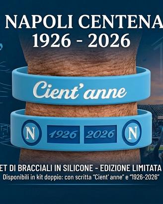 bracciale in silicone centenario calcio Napoli