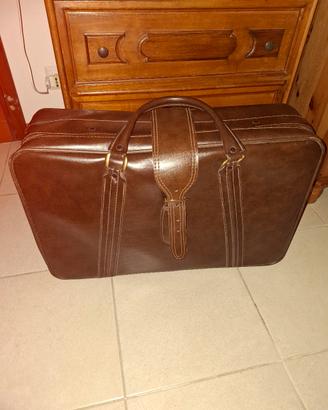 valigia vintage anni 60 ecopelle 