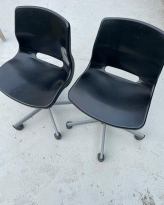 IKEA Snille coppia di sedie girevoli con ruote