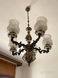 Lampadario classico stile Capodimonte anni ‘60/70
