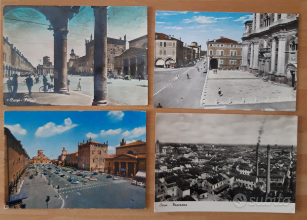 28 cartoline Carpi vedute e museo civico usato  Roma