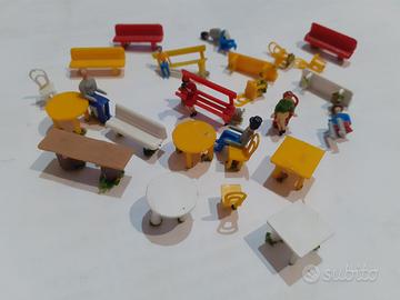 lotto sedie e personaggi modellismo ferroviario h0