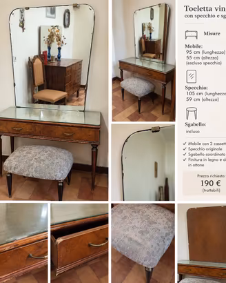Toeletta vintage anni '50/'60 