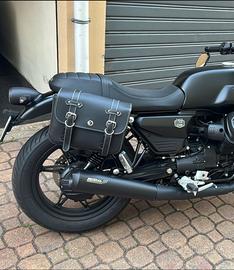 borsa simil pelle moto guzzi v7 +staffa dx