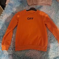 felpa V arancione  taglia M