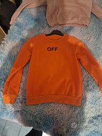 felpa V arancione  taglia M