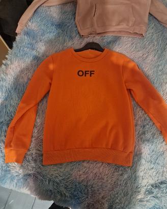 felpa V arancione  taglia M