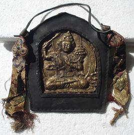 Manjushri amuleto asiatico scultura /44b