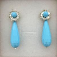 Orecchini pendenti pasta turchese