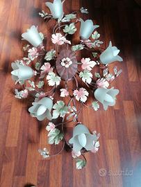 Lampadario artigianale da soffitto  8 luci 
