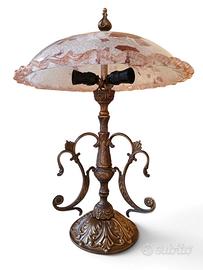 Lampada da tavolo vintage stile Barocco in vetro

