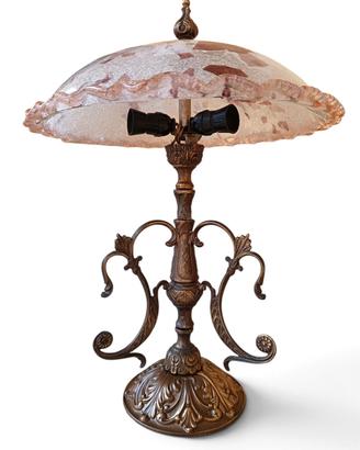 Lampada da tavolo vintage stile Barocco in vetro

