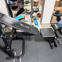 Panca multifunzione regolabile con supp bilanciere