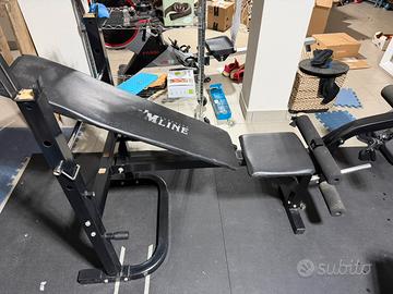 Panca multifunzione regolabile con supp bilanciere