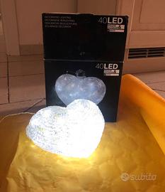 Luce led cuore interno-esterno