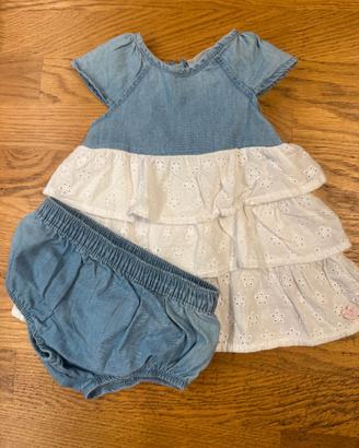 vestitino prenatal denim per neonata NUOVO