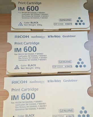 Toner originali Ricoh IM600 nuovi