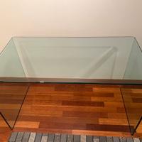 FIAM Tavolo scrivania in vetro curvato