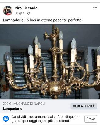 lampadario anni 50