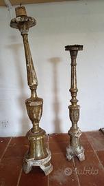 candelabti antichi legno e gesso