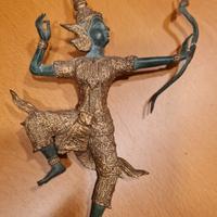 statuetta in bronzo di Re Rama  prov. Thailandia