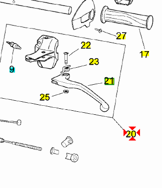 -Comando freno post Aprilia Scarabeo 50 AP8118568