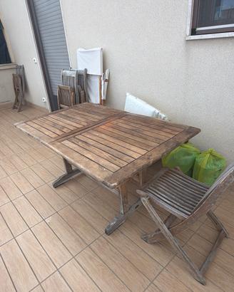 tavolo + 4 sedie da giardino