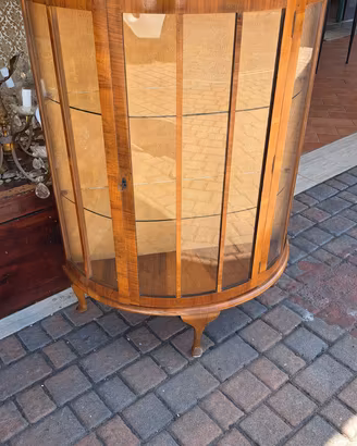 Vetrinetta deco in noce 