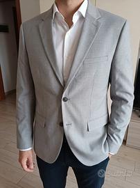 Giacca Uomo H&M Slim Fit Coolmax grigio chiaro ele