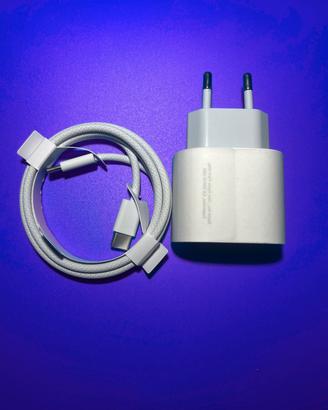 Caricatore Apple 20W + cavo USBC/USBC 60W Original