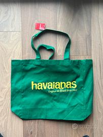 Shopper verde havaianas - tote beach