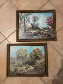 Coppia di quadri vintage
