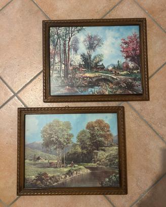 Coppia di quadri vintage